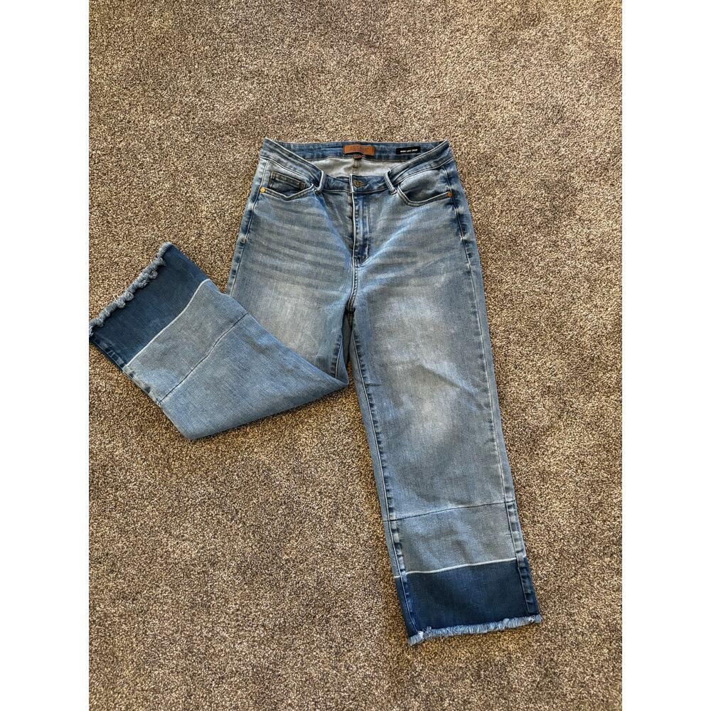 Judy Blue High Rise Wide Leg Crop Jeans